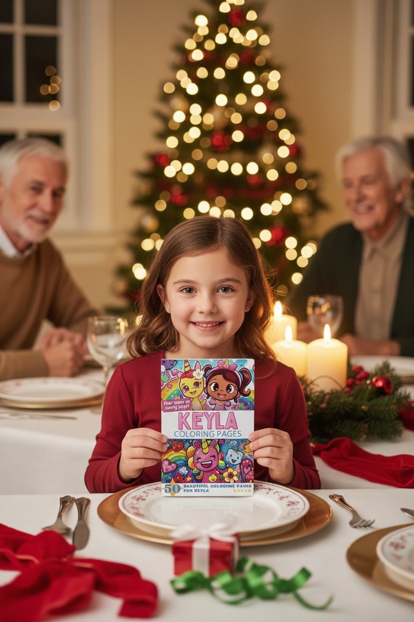 Keyla Christmas coloring pages gift