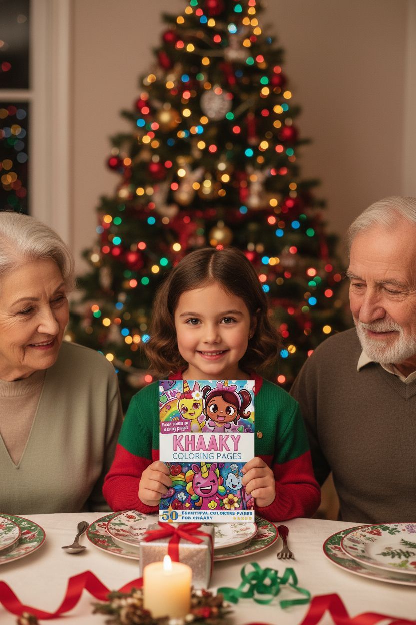 Khaaky Christmas coloring pages gift