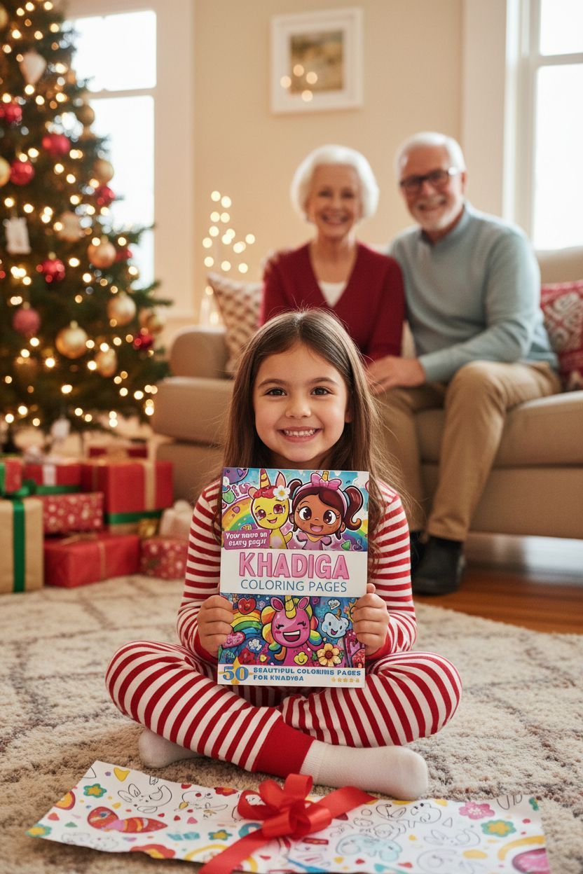Khadiga Christmas coloring pages gift