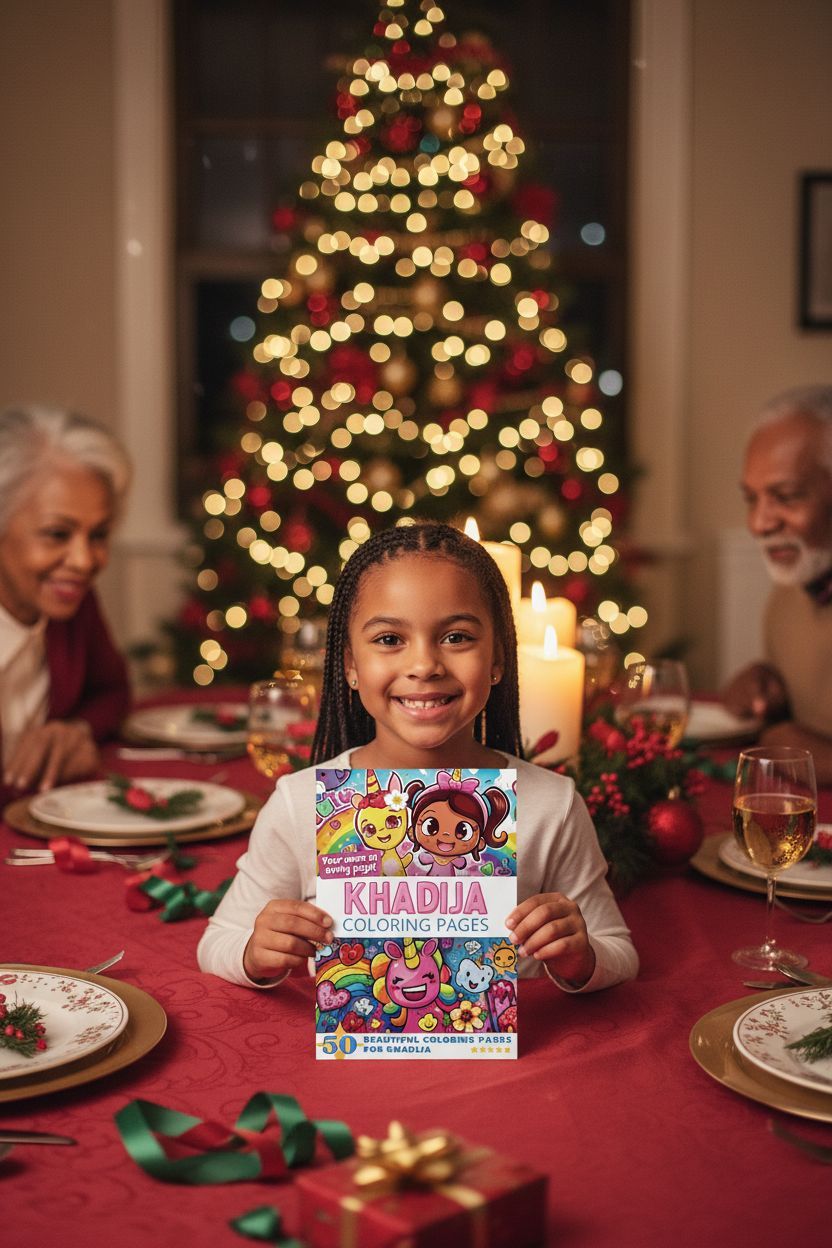 Khadija Christmas coloring pages gift