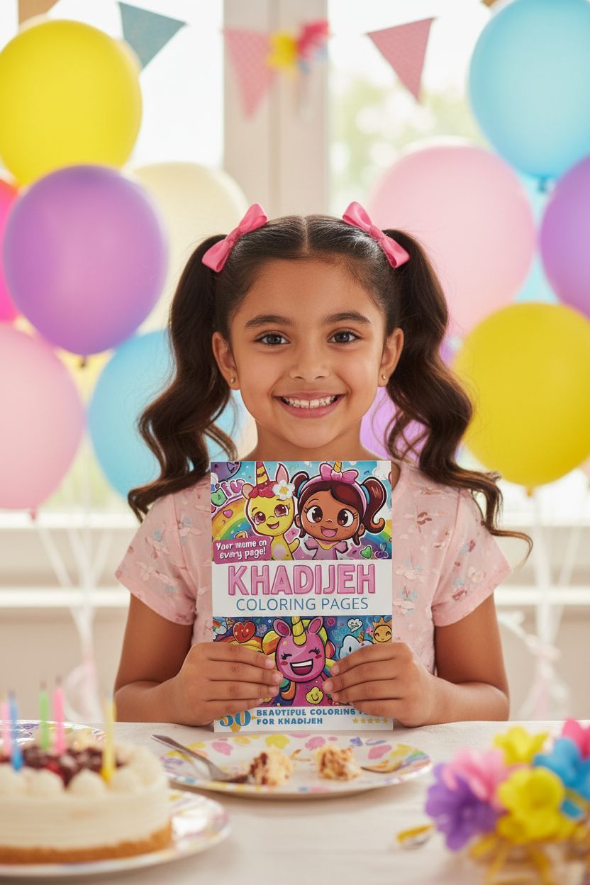 Khadijeh coloring book in use