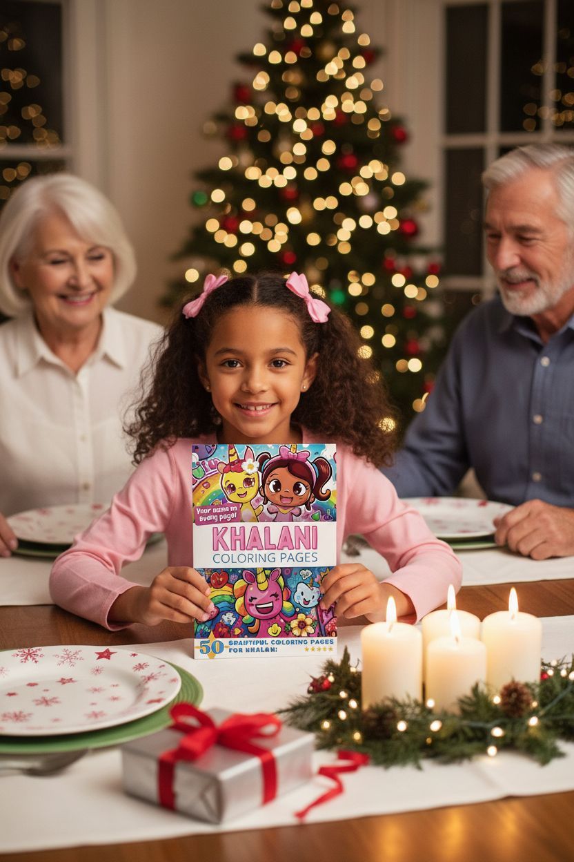 Khalani Christmas coloring pages gift