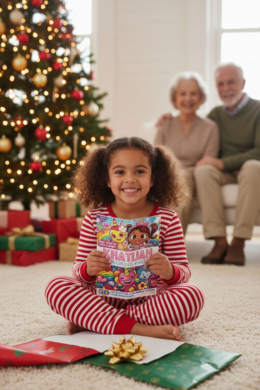 Khatijah Christmas coloring pages gift