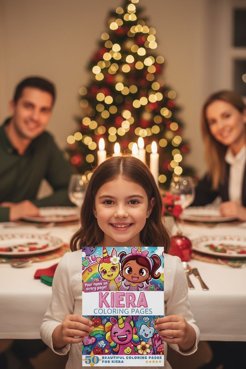 Kiera Christmas coloring pages gift