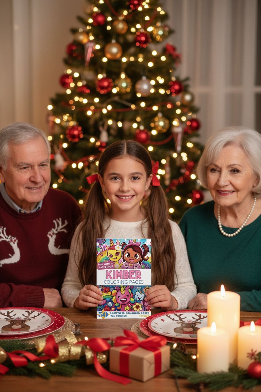 Kimber Christmas coloring pages gift