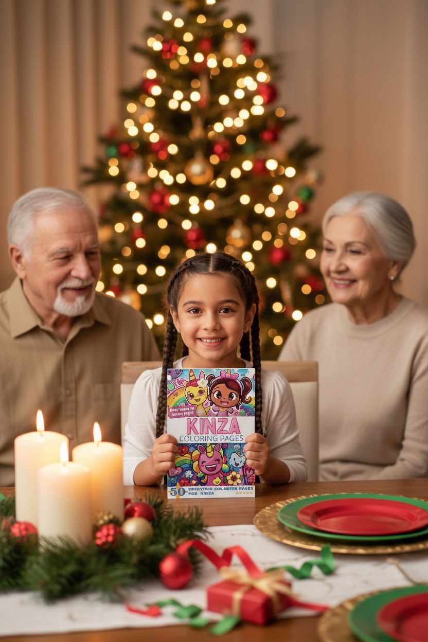 Kinza Christmas coloring pages gift