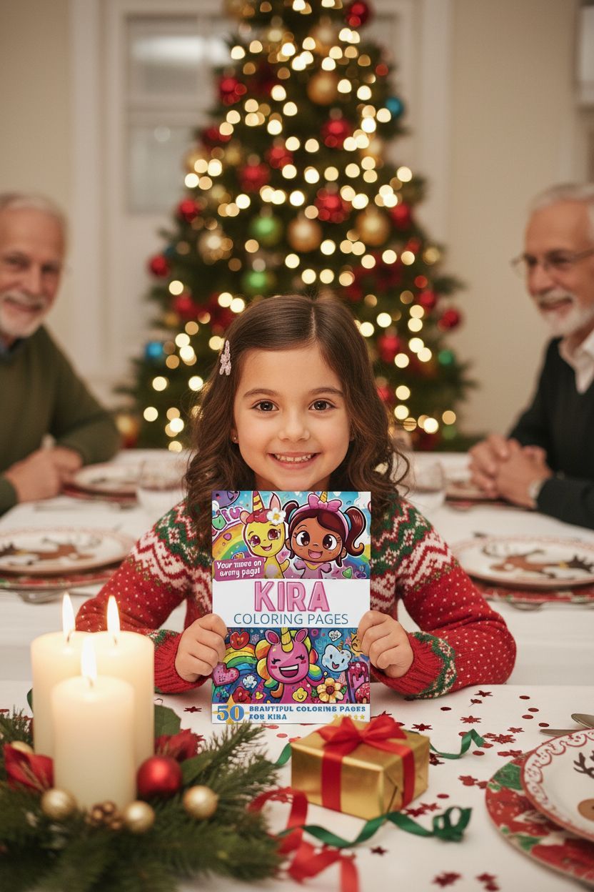Kira Christmas coloring pages gift