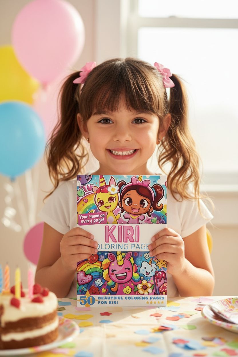 Kiri coloring book in use