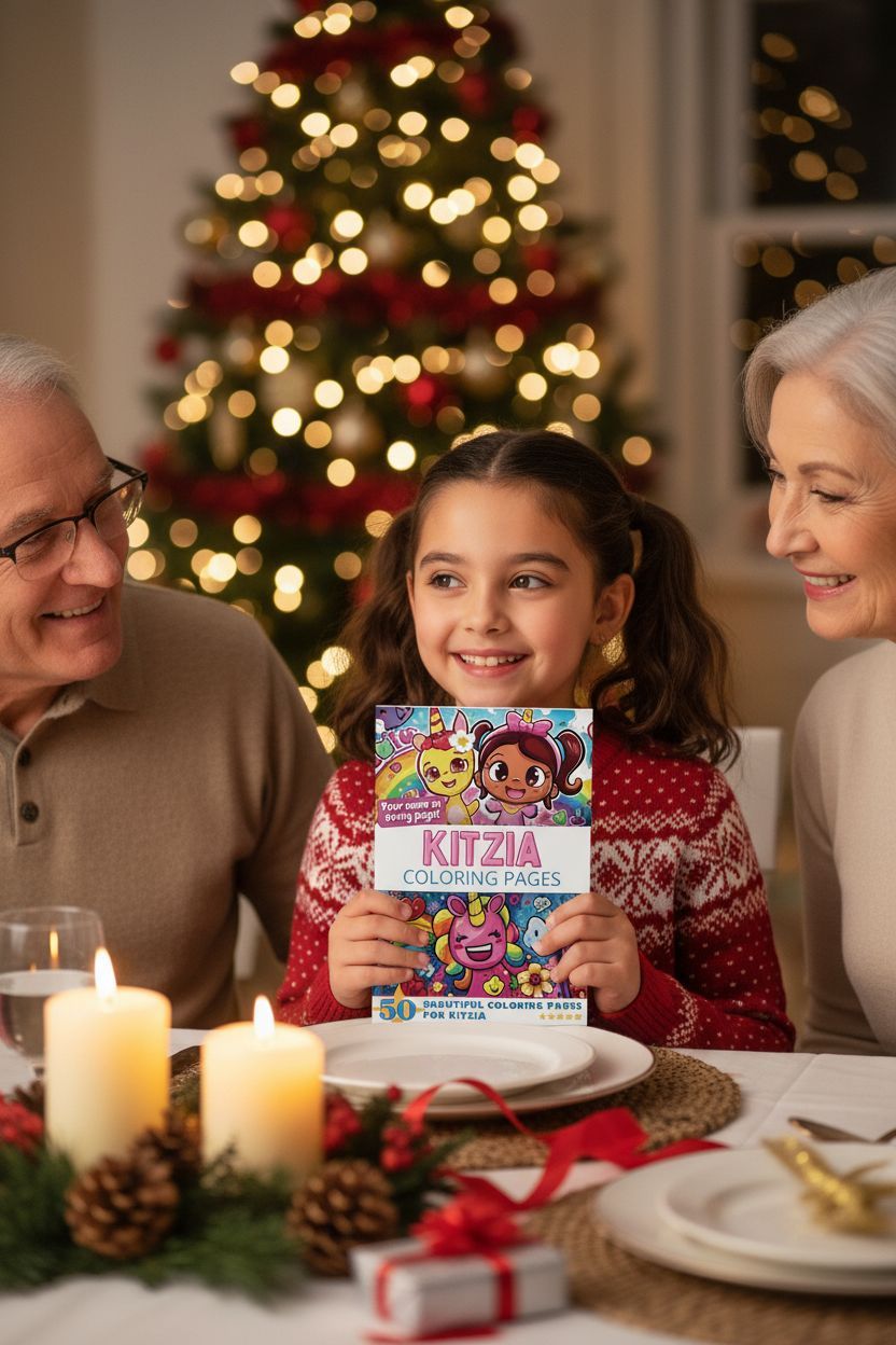 Kitzia Christmas coloring pages gift