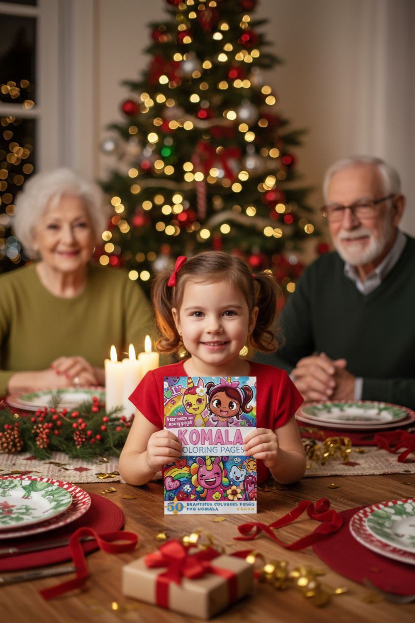 Komala Christmas coloring pages gift