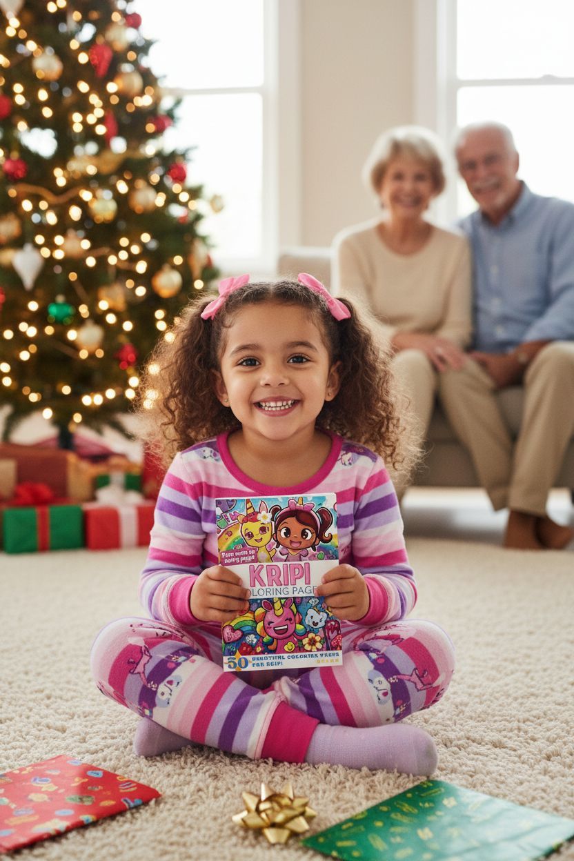 Kripi Christmas coloring pages gift