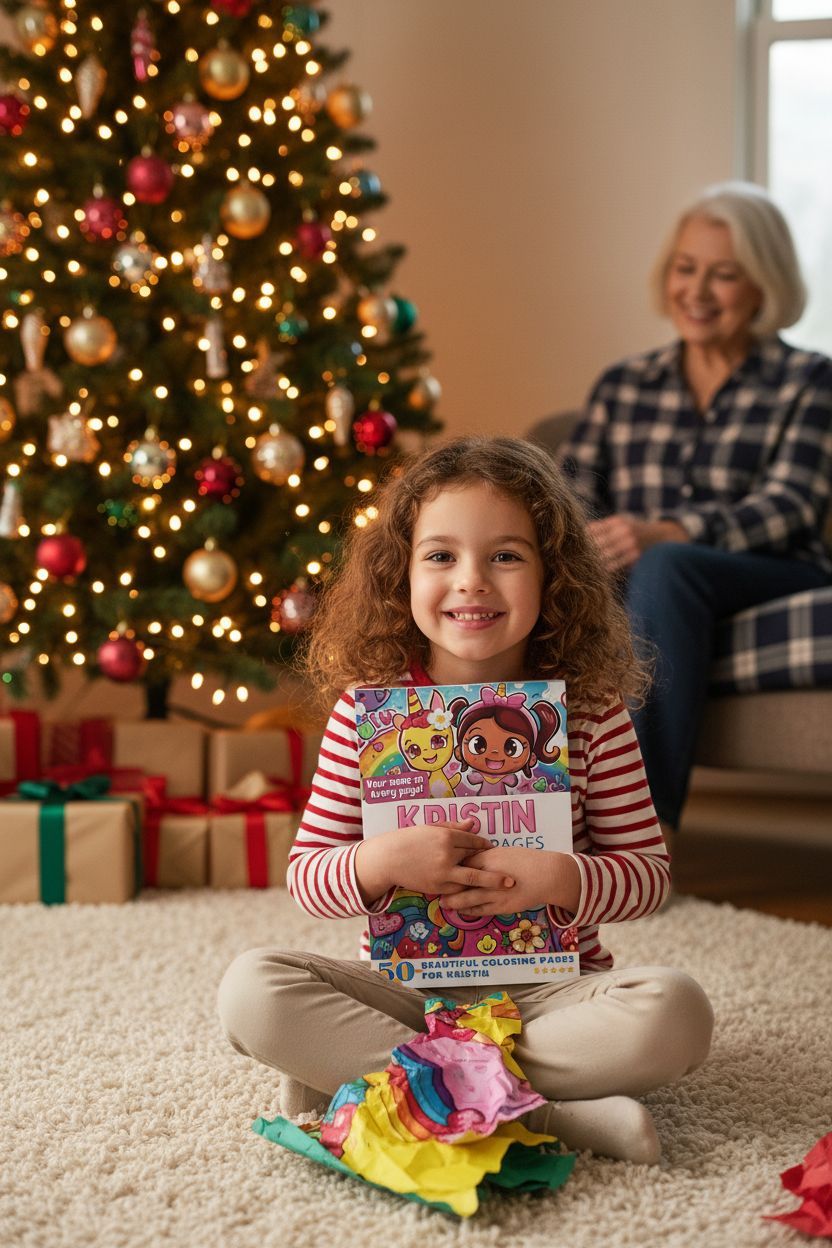Kristin Christmas coloring pages gift