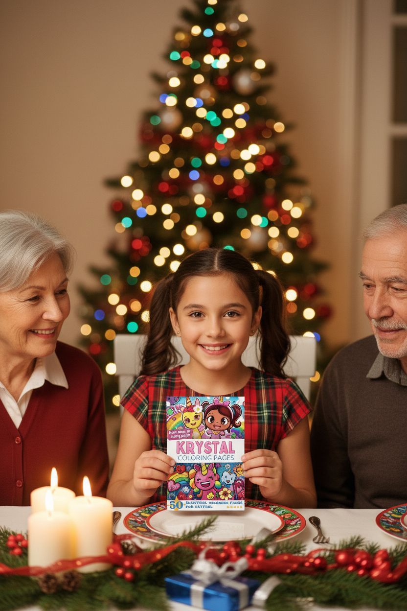 Krystal Christmas coloring pages gift