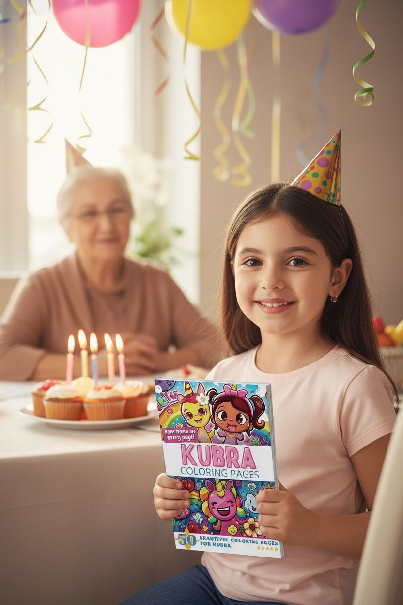 Kubra coloring book in use