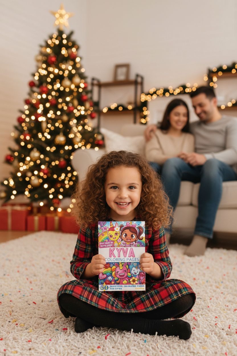 Kyva Christmas coloring pages gift