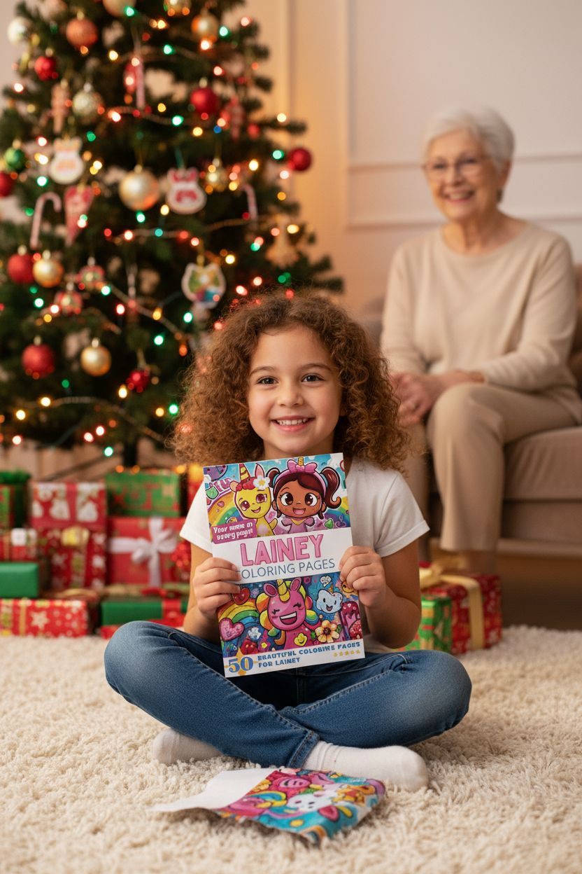 Lainey Christmas coloring pages gift