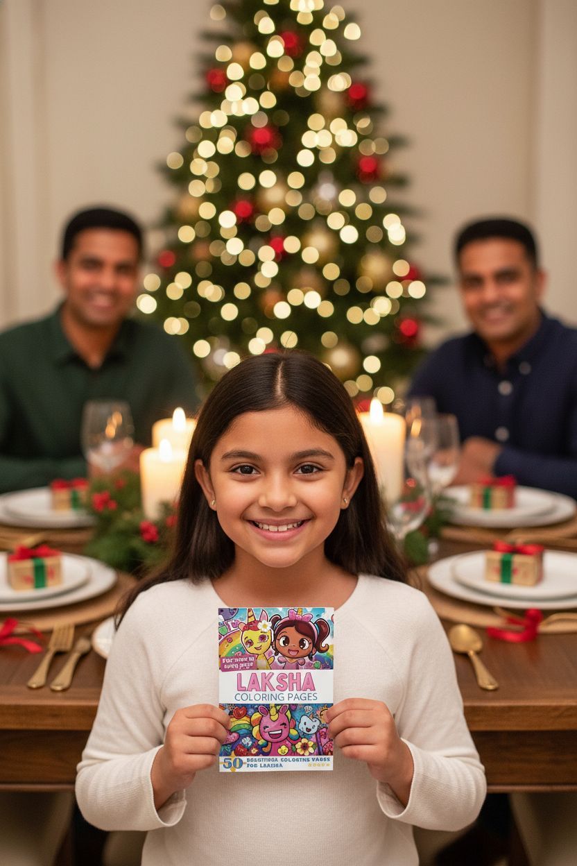 Laksha Christmas coloring pages gift