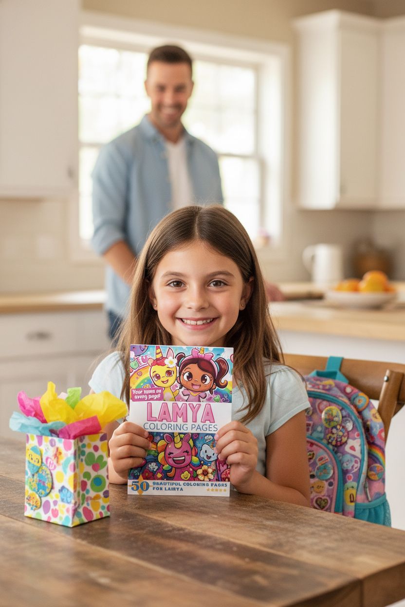 Lamya coloring book in use