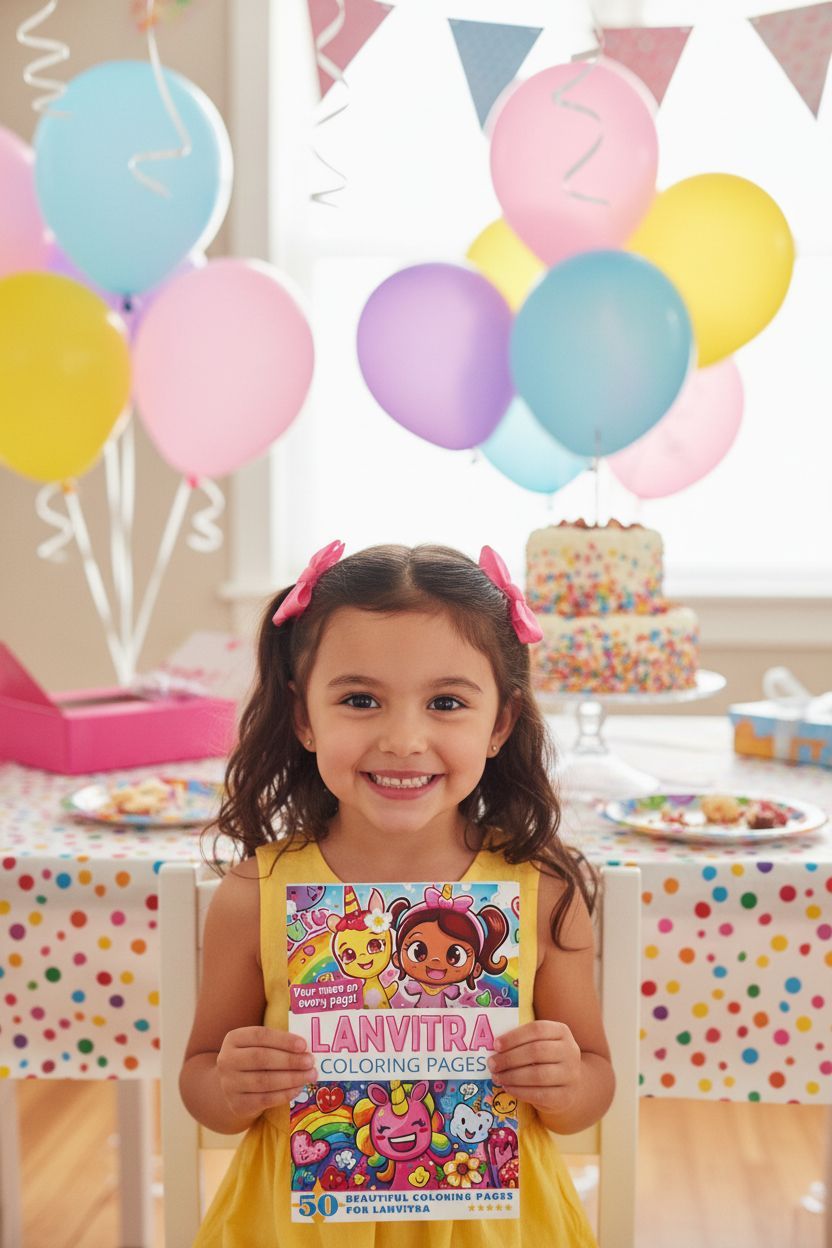 Lanvitra coloring book in use