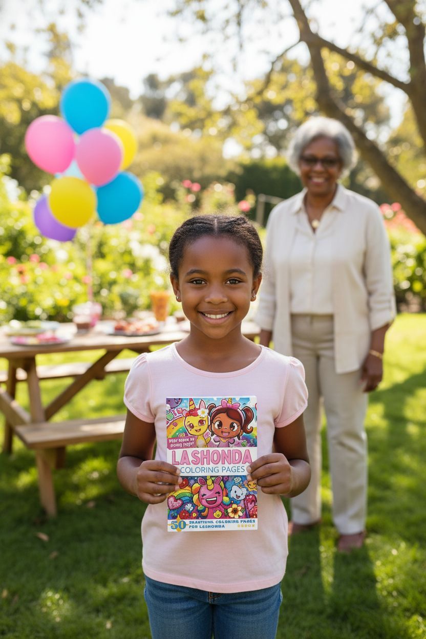 Lashonda coloring book in use