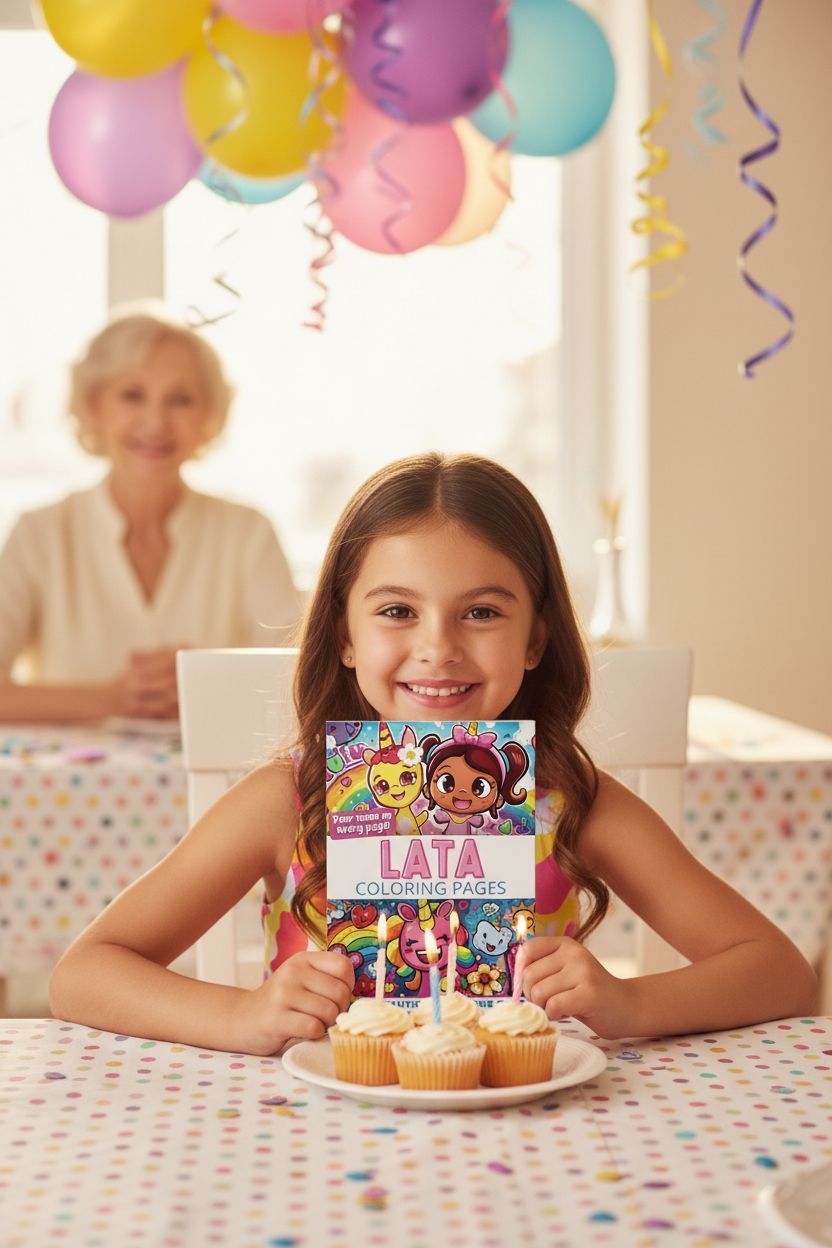 Lata coloring book in use