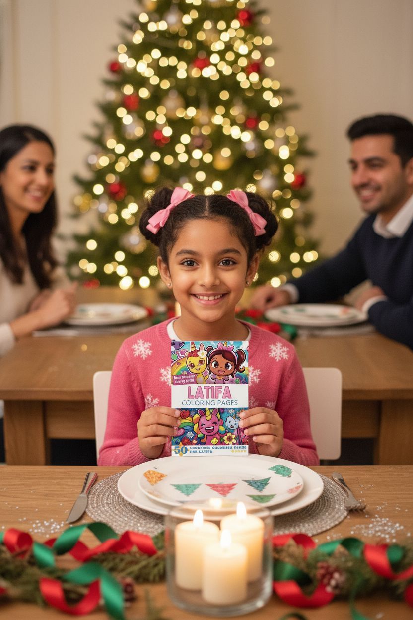 Latifa Christmas coloring pages gift