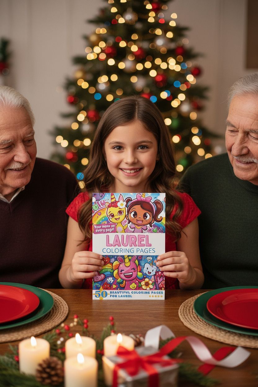 Laurel Christmas coloring pages gift