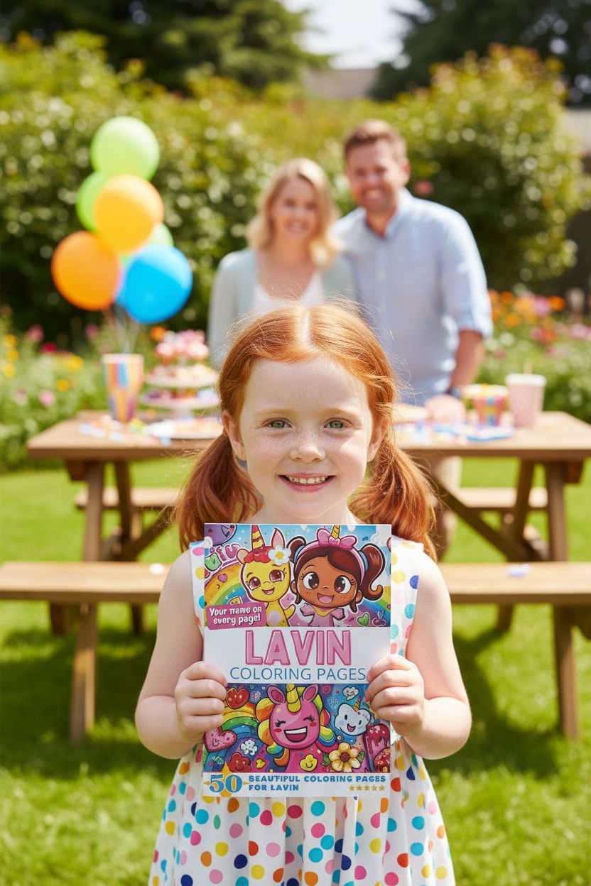 Lavin coloring book in use