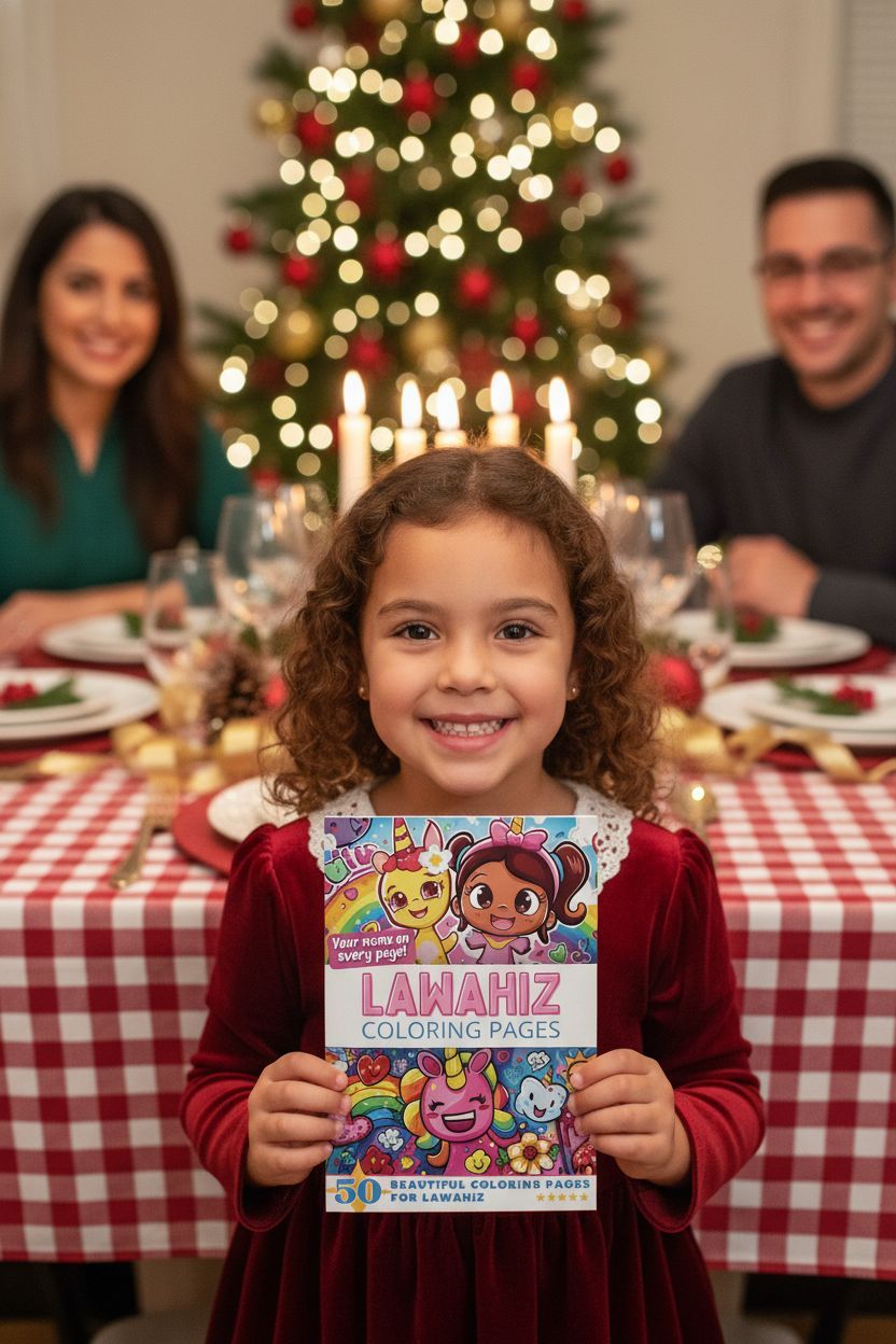 Lawahiz Christmas coloring pages gift