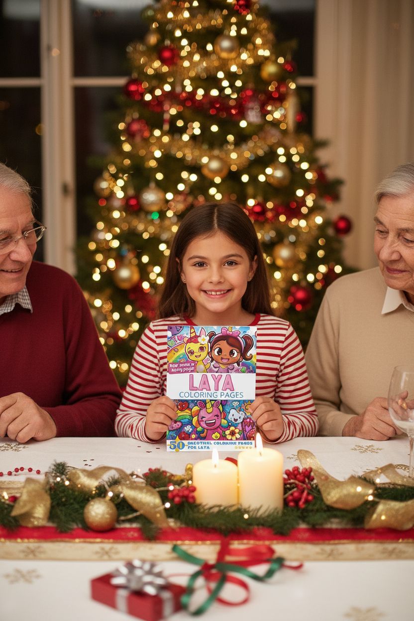 Laya Christmas coloring pages gift