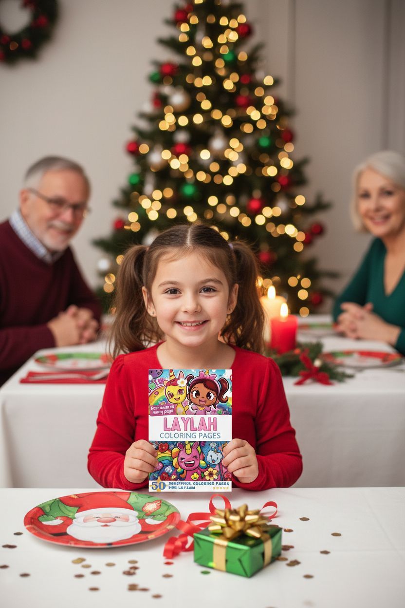 Laylah Christmas coloring pages gift