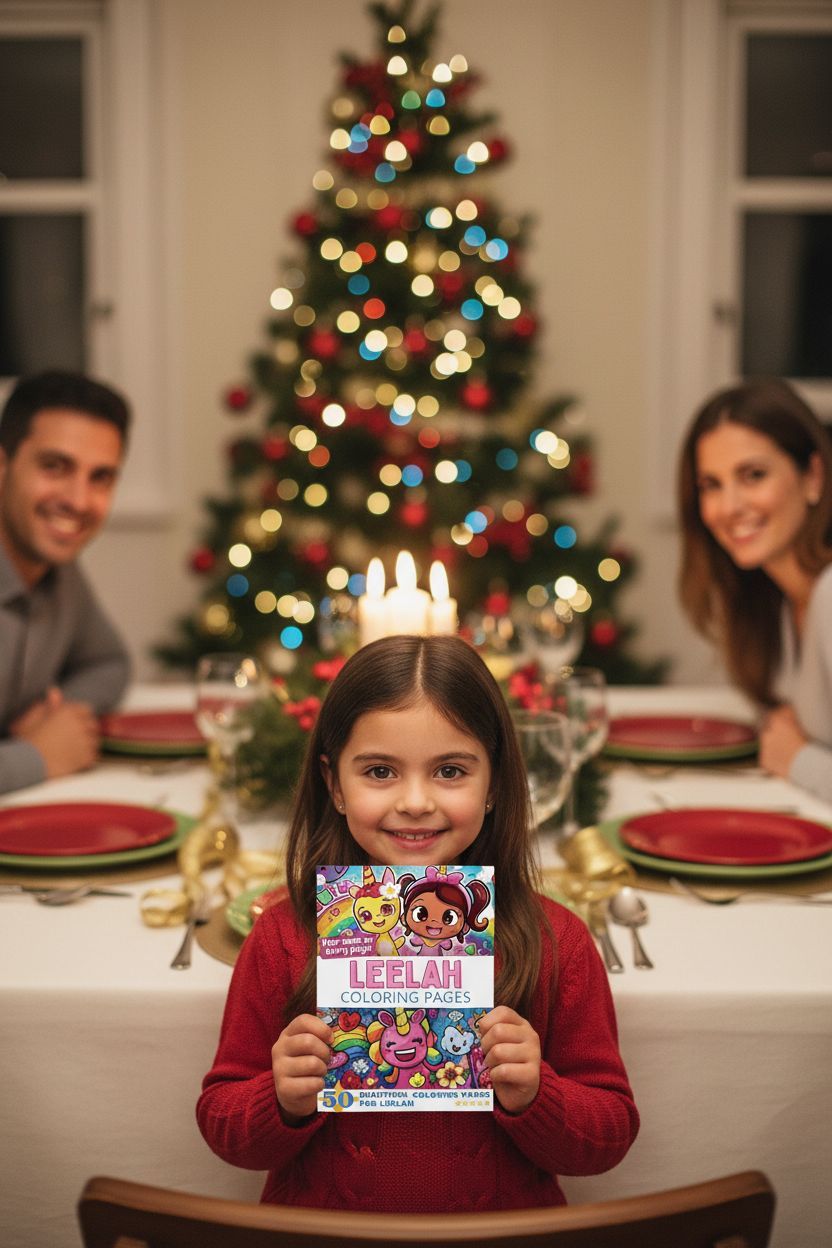 Leelah Christmas coloring pages gift