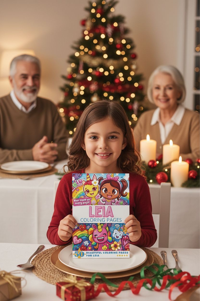 Leia Christmas coloring pages gift