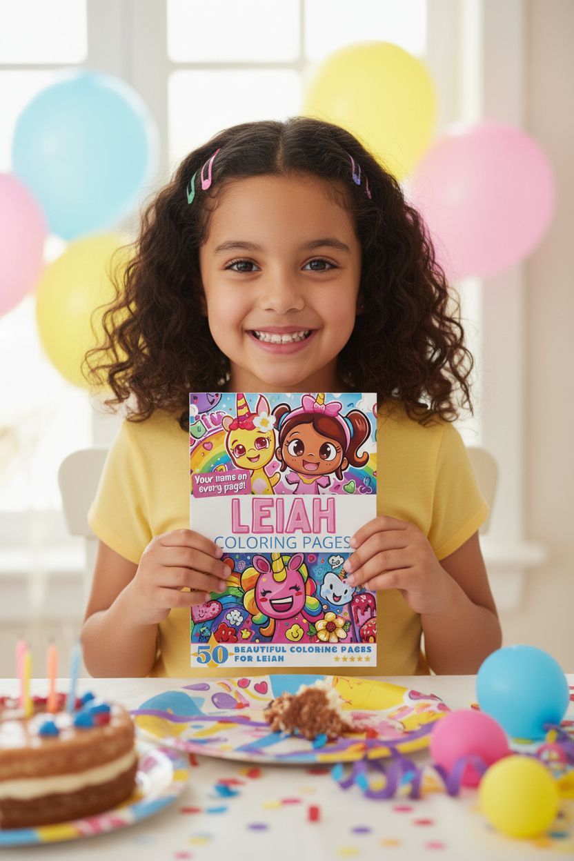 Leiah coloring book in use