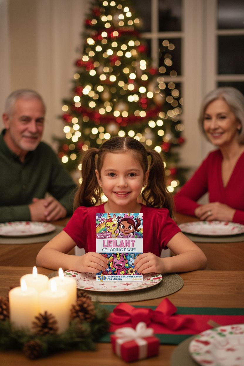 Leilany Christmas coloring pages gift