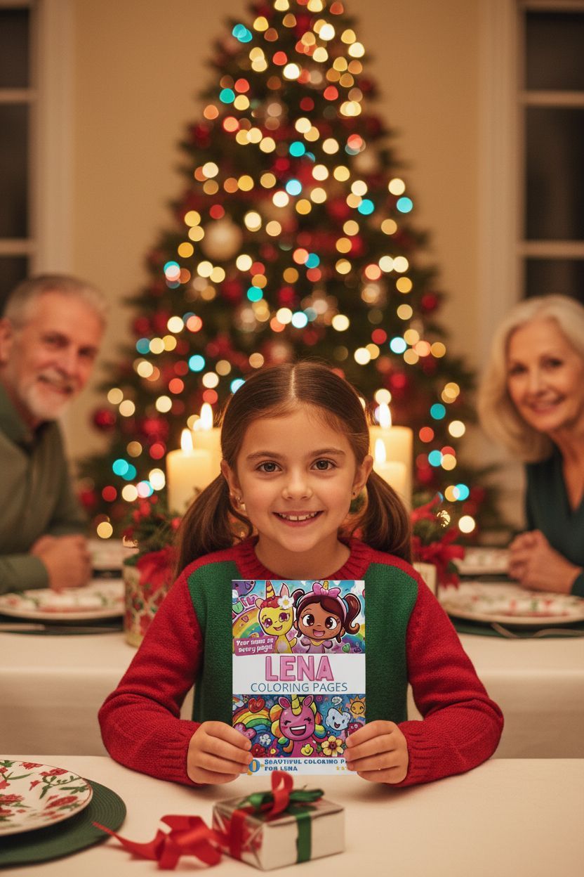 Lena Christmas coloring pages gift
