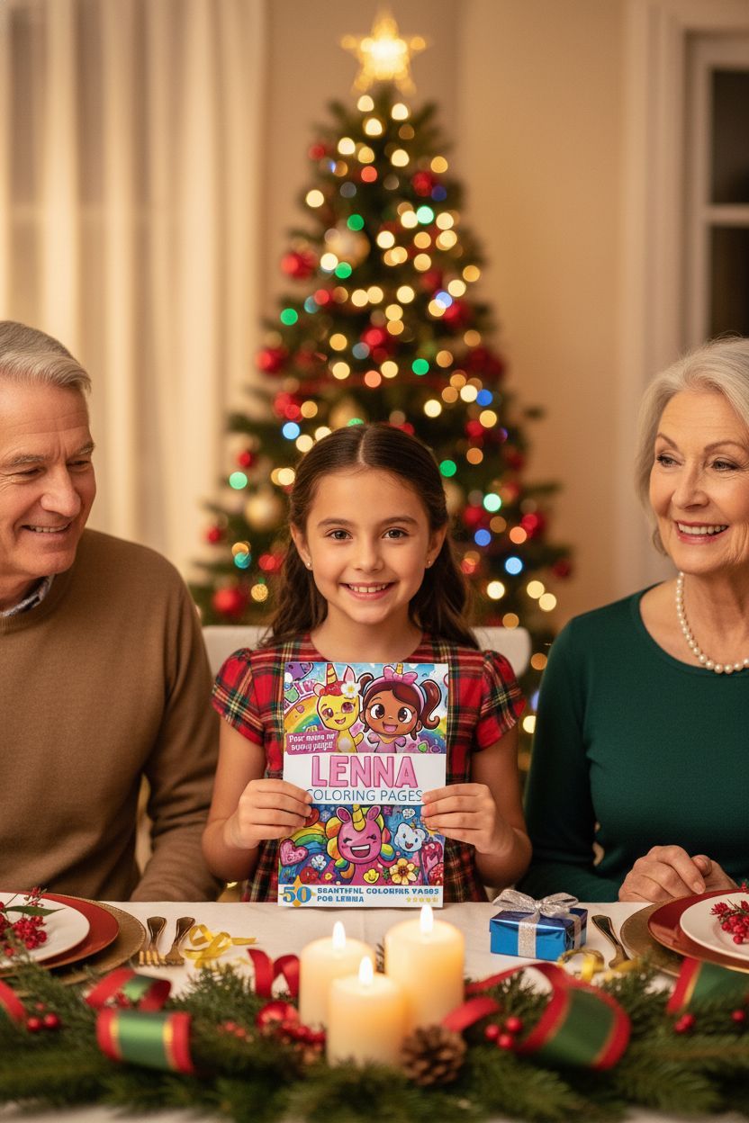 Lenna Christmas coloring pages gift