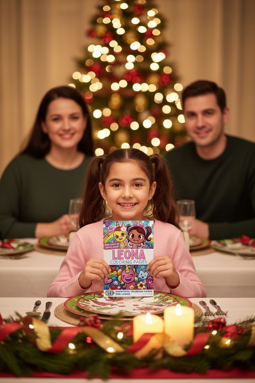 Leona Christmas coloring pages gift