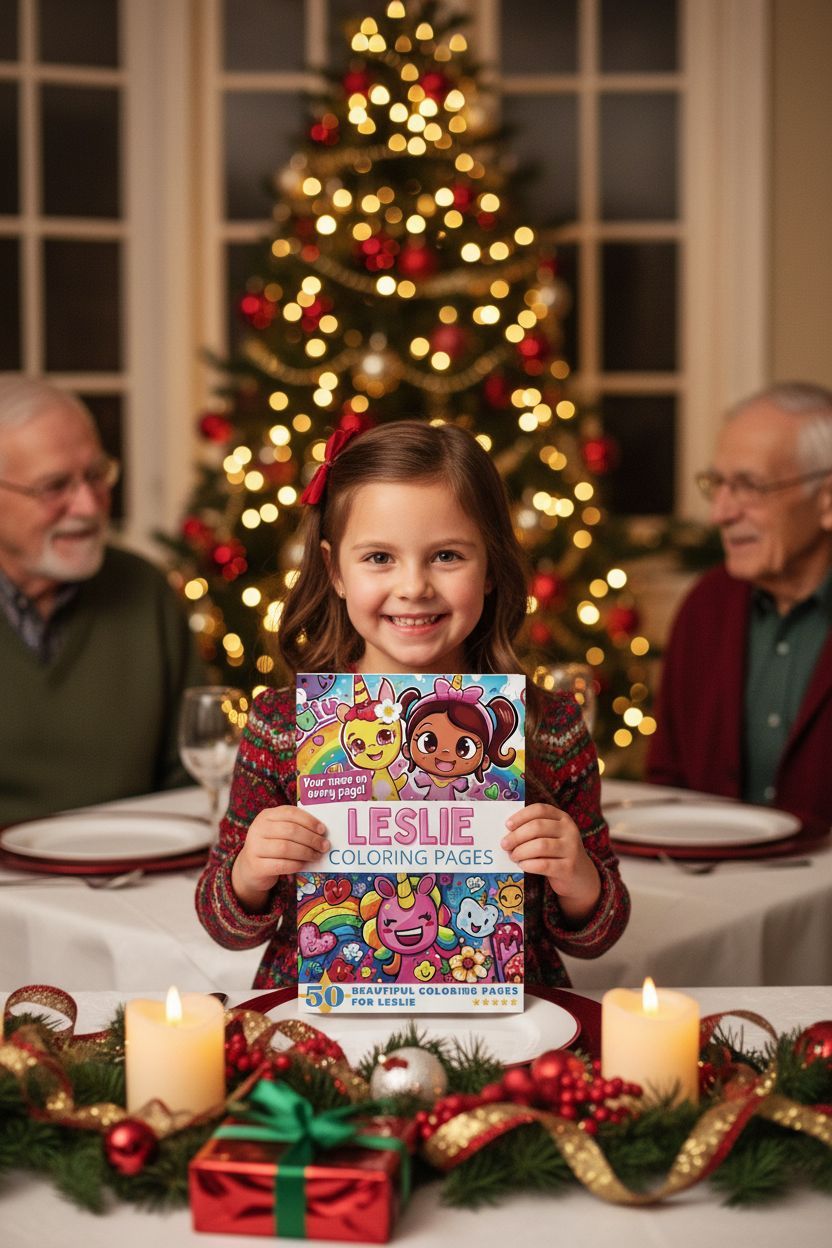 Leslie Christmas coloring pages gift