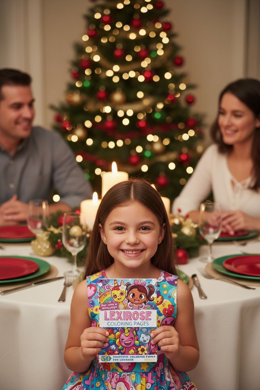 Lexirose Christmas coloring pages gift