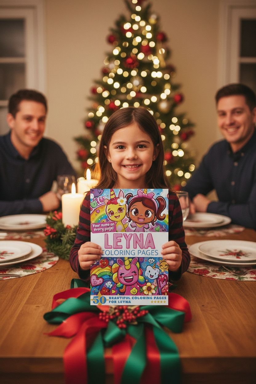 Leyna Christmas coloring pages gift