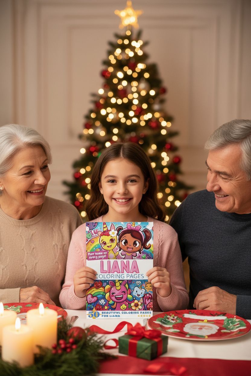 Liana Christmas coloring pages gift