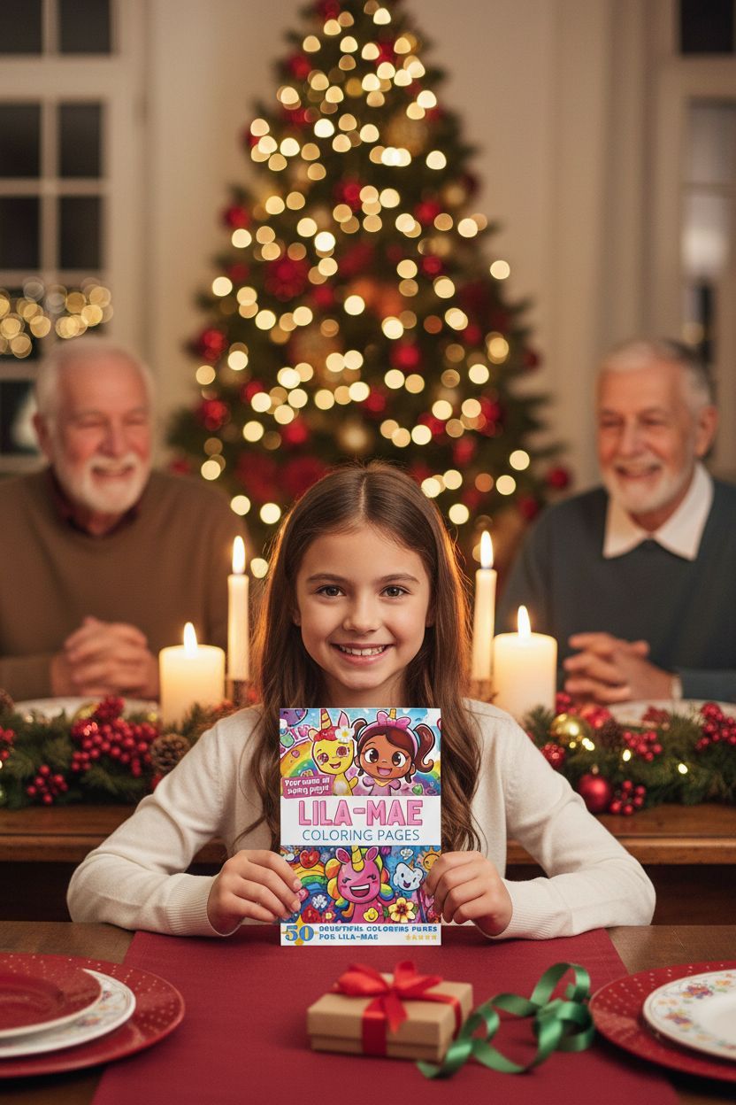 Lila-Mae Christmas coloring pages gift
