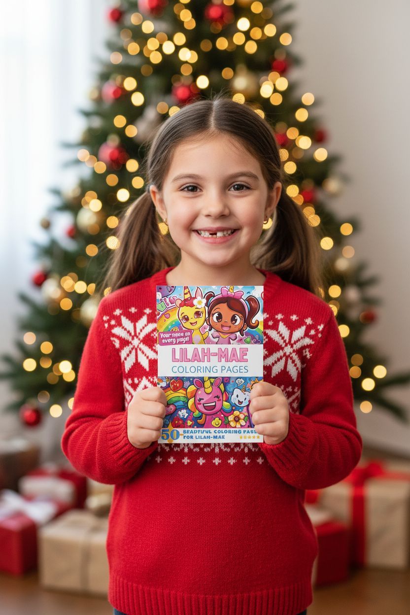 Lilah-Mae Christmas coloring pages gift