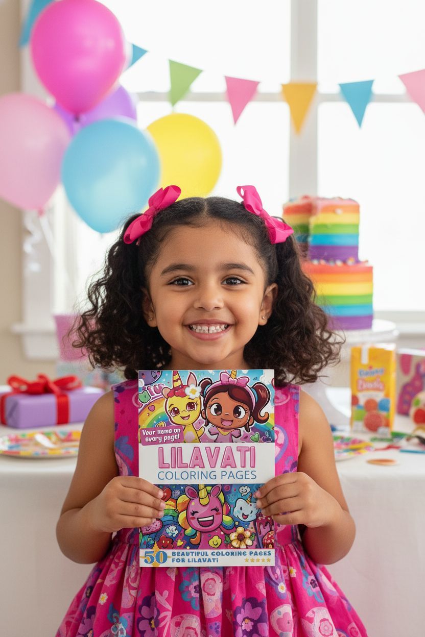 Lilavati coloring book in use