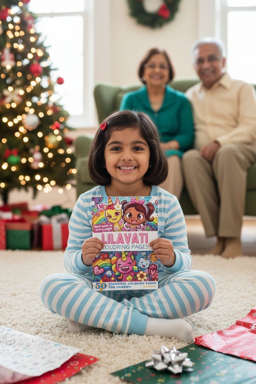 Lilavati Christmas coloring pages gift