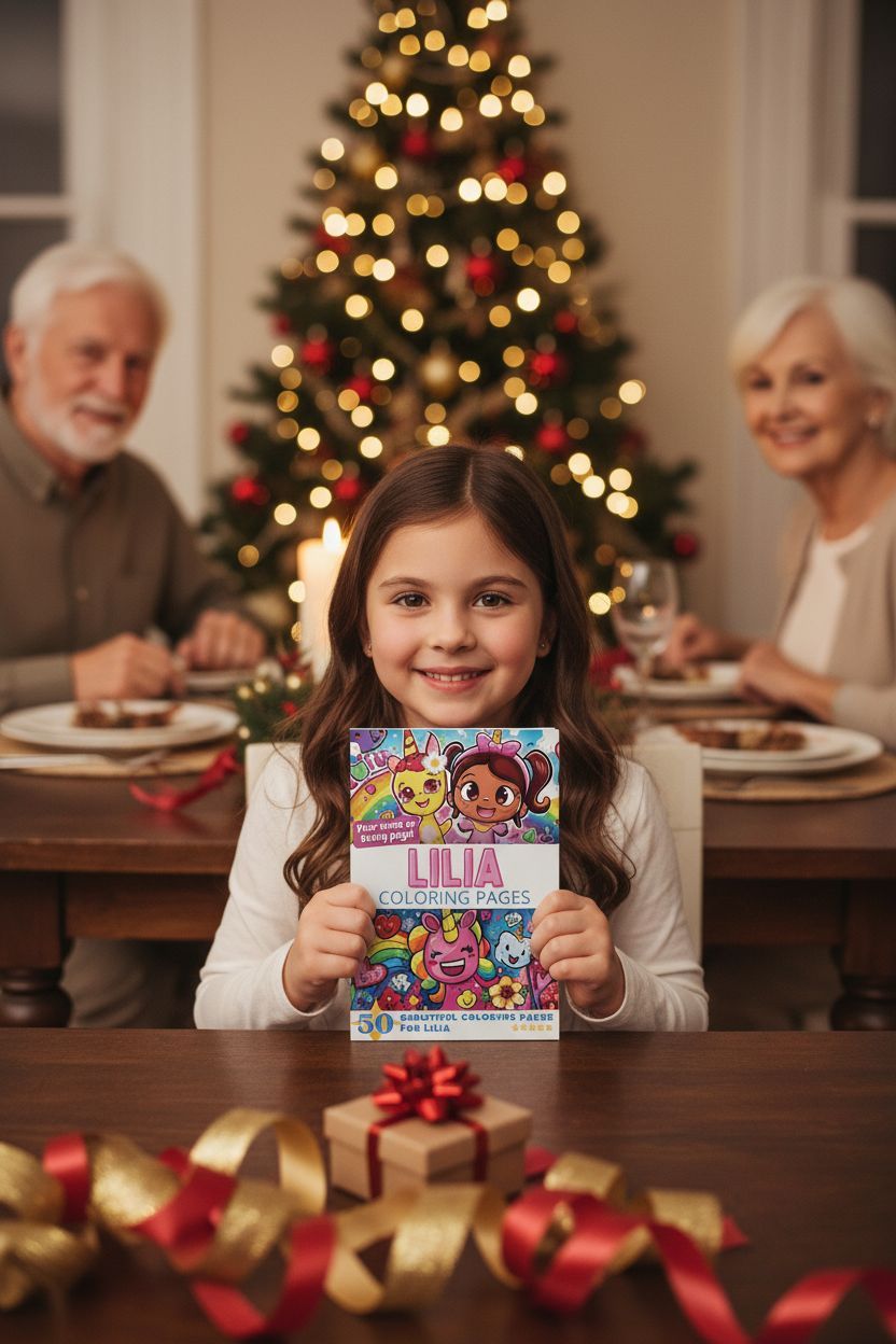 Lilia Christmas coloring pages gift