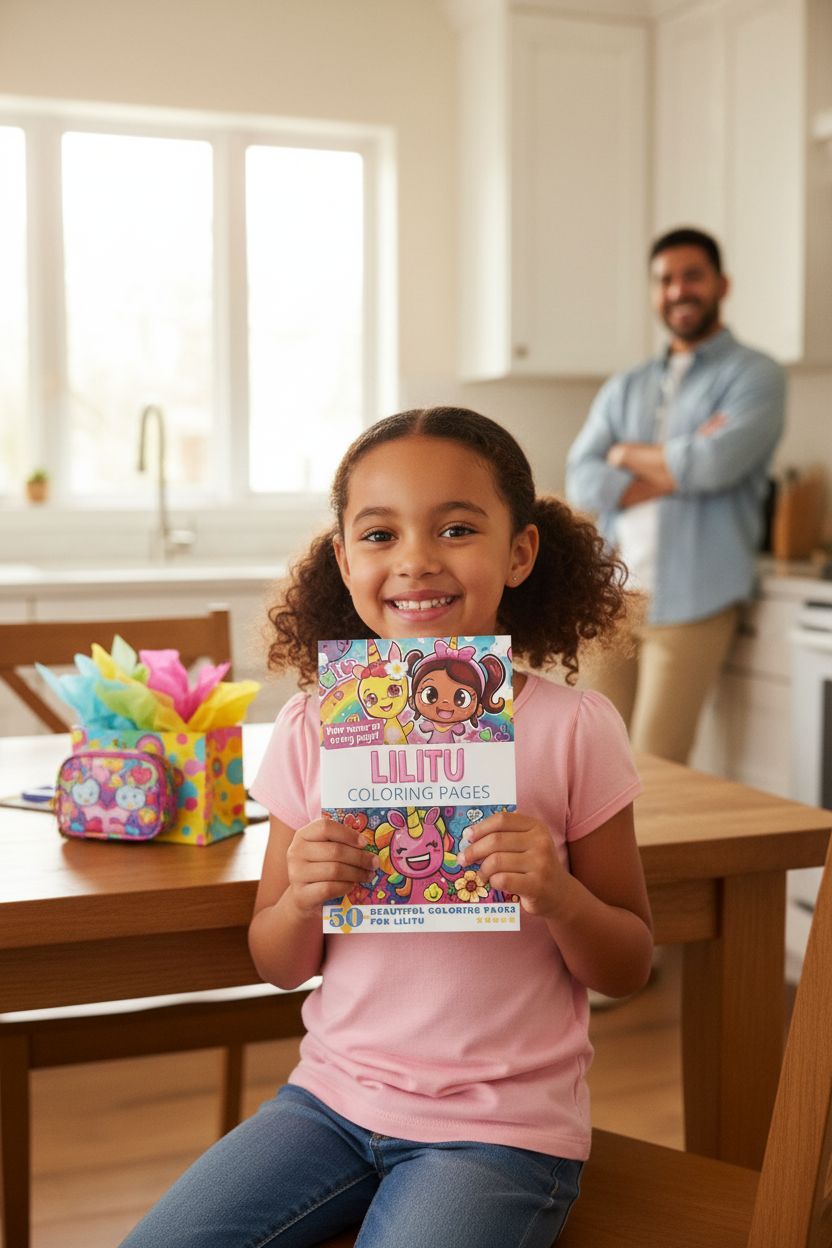 Lilitu coloring book in use