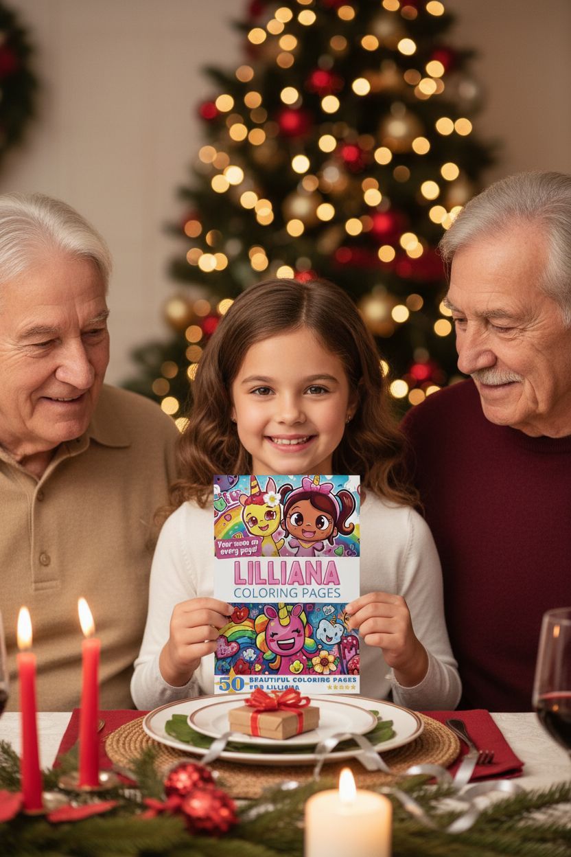 Lilliana Christmas coloring pages gift