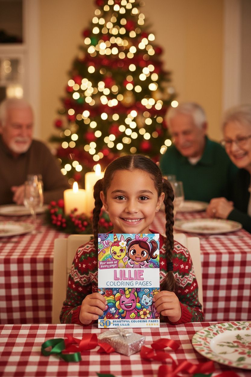 Lillie Christmas coloring pages gift